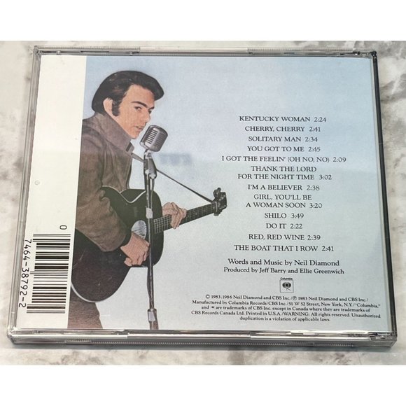 Neil Diamond Classics CD Original Hit Recordings 1986 CBS - Picture 5 of 6